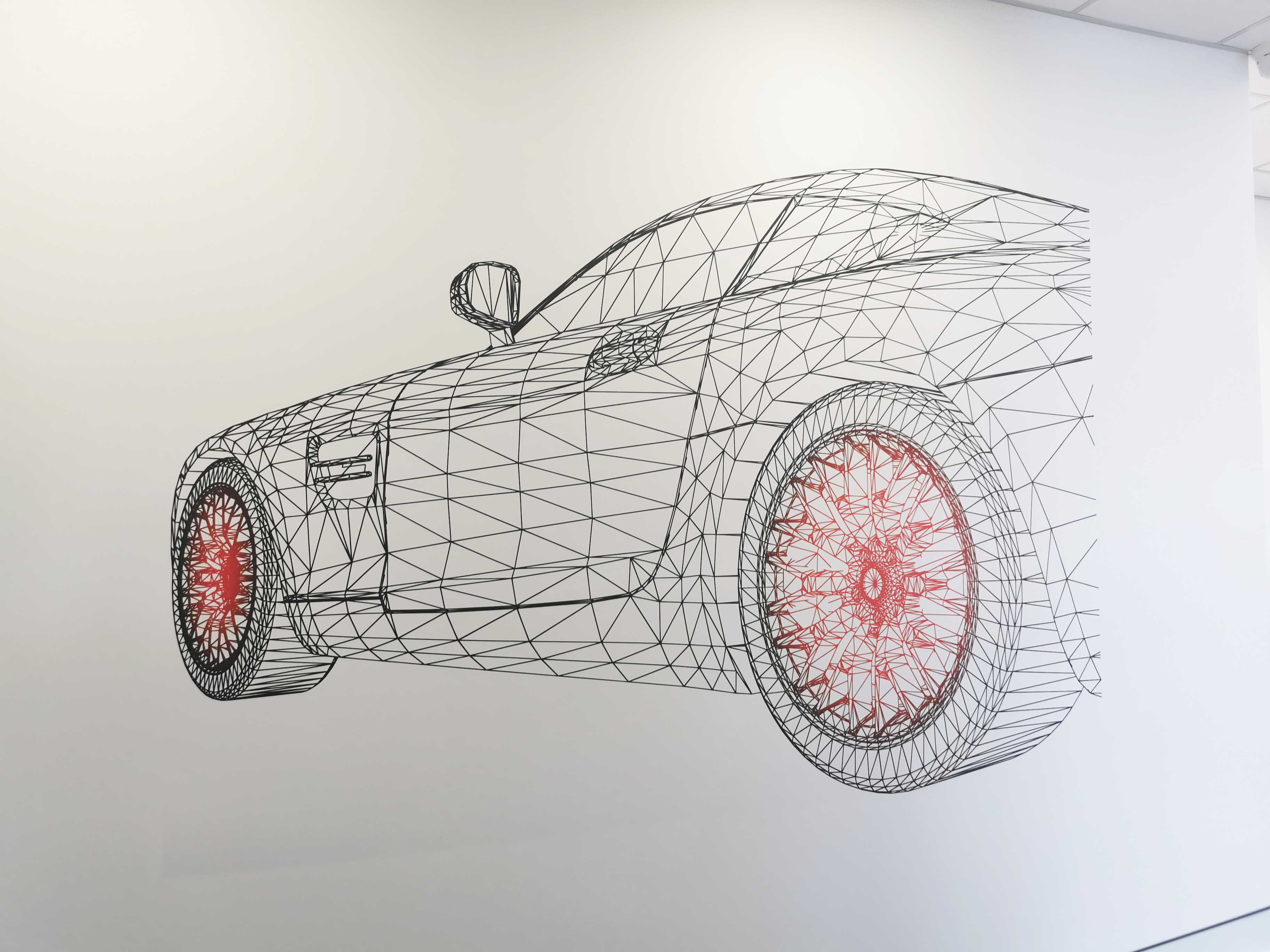 Sketch car – imprimare pe perete